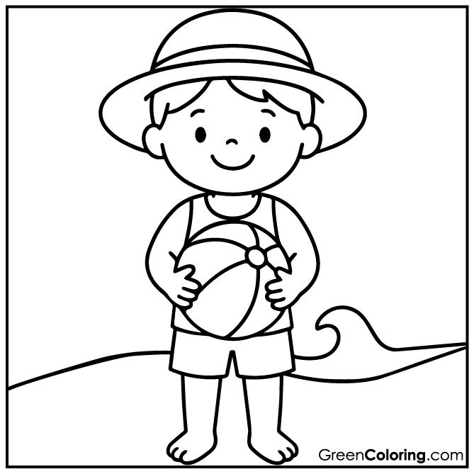 14 Beach Coloring Pages (Download Free Printable PDF)