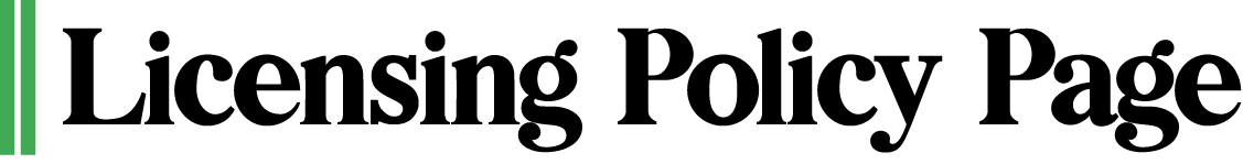 Licensing Policy Page