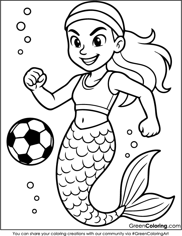 Download Free Printable Mermaid coloring Sheets PDF