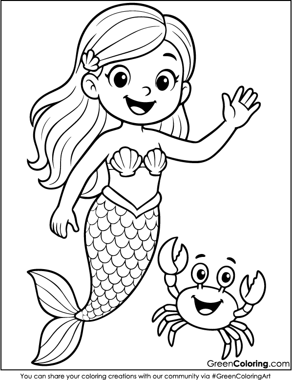 Mermaid coloring pages