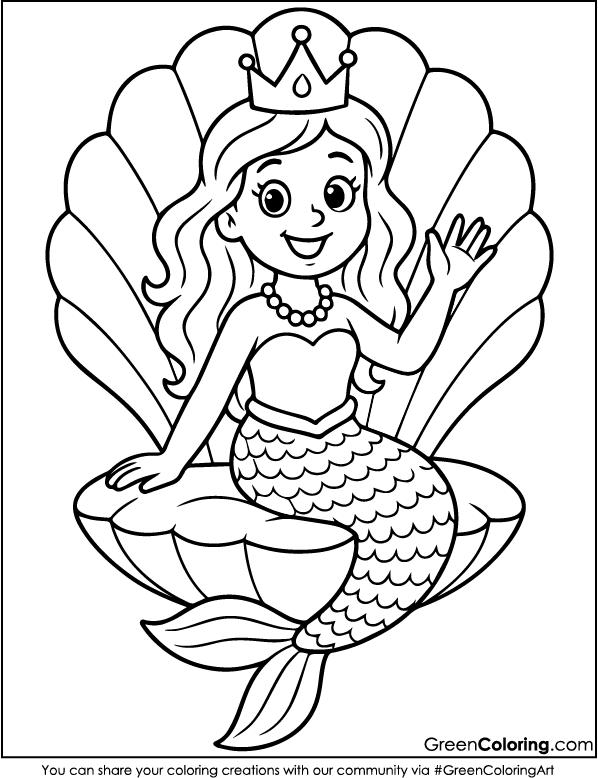 Mermaid coloring pages