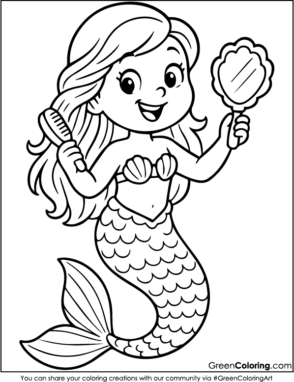 Mermaid coloring pages