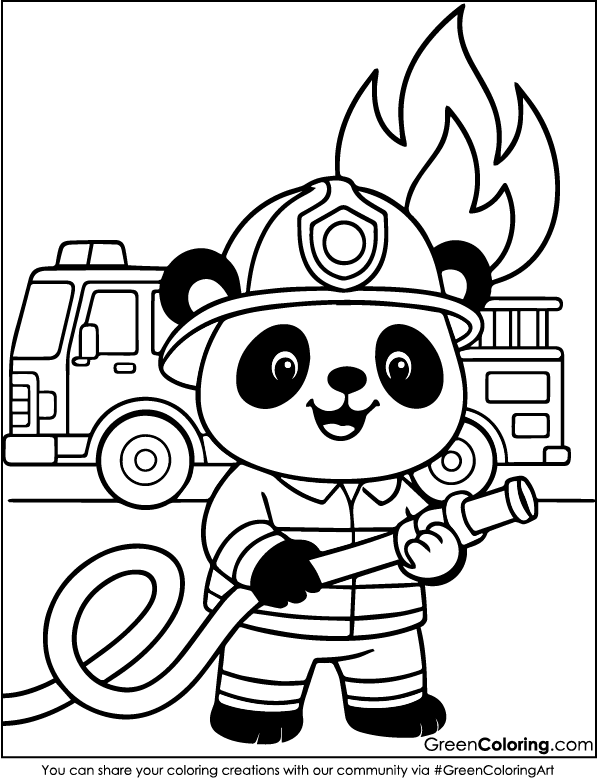 Download Free Printable Panda Coloring Page PDF