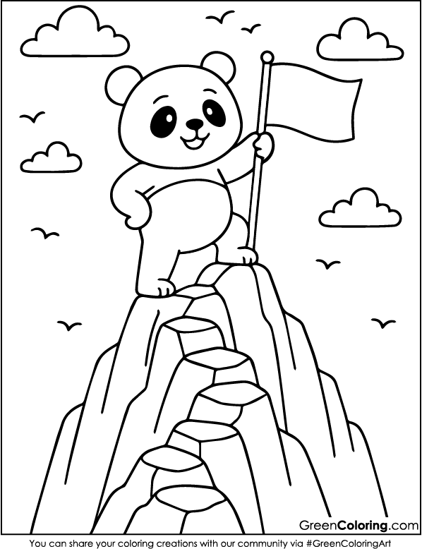 Download Free Printable Panda Coloring Sheet PDF