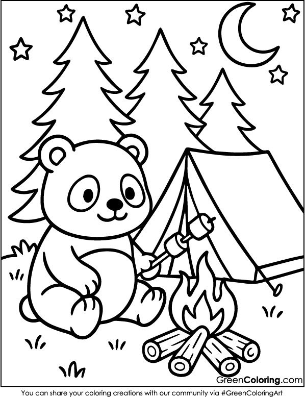 Download Free Printable Panda Coloring Sheet PDF