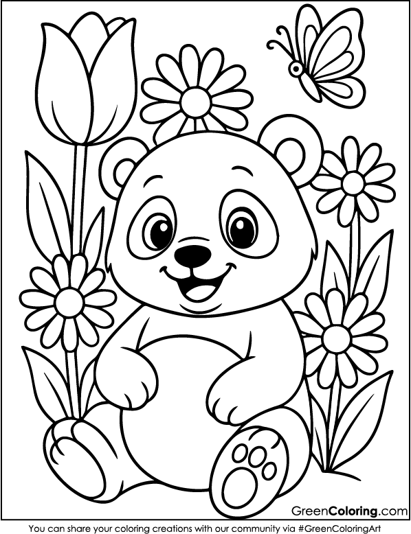 Free Panda Coloring Pages for Kids and Toddlers