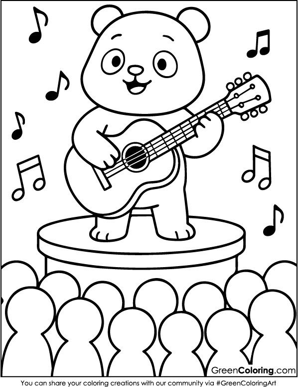 Download Free Printable Panda Coloring Pages PDF