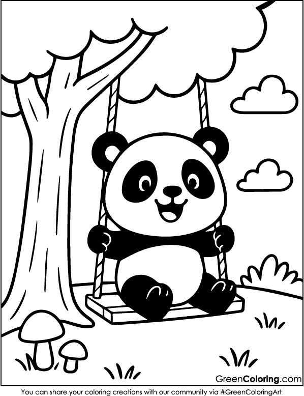 Panda Coloring Pages PDF