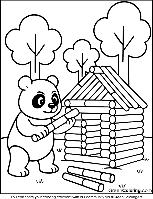 Download Printable Panda Coloring Pages PDF