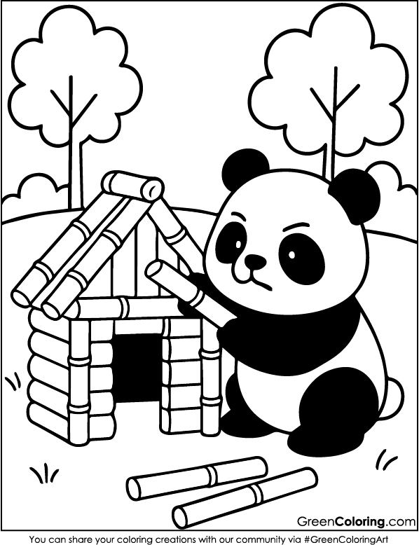 Printable Panda Coloring Pages PDF