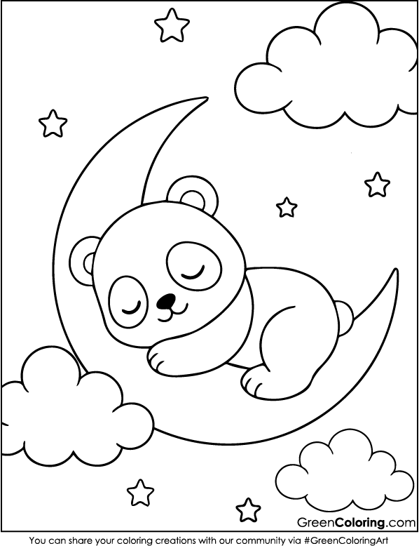 Download Printable Panda Coloring Pages PDF