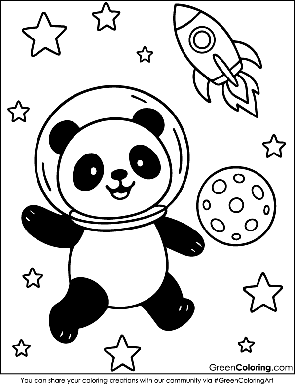 Download Free Printable Panda Coloring Pages PDF