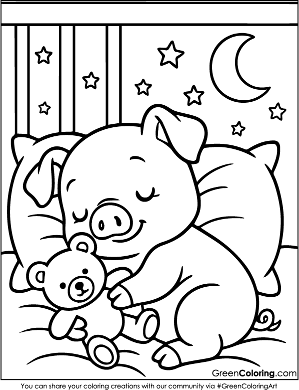 Free Printable Pig Coloring Pages PDF