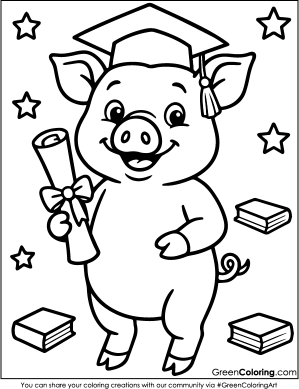 Free Printable Pig Coloring Pages PDF