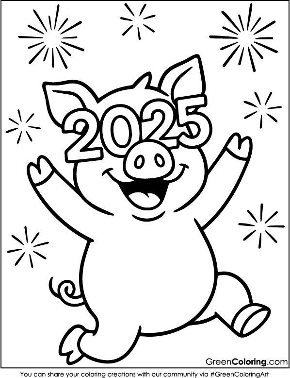 Download Free Printable Pig Coloring Pages PDF