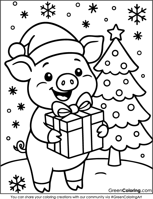 Printable Pig Coloring Pages PDF