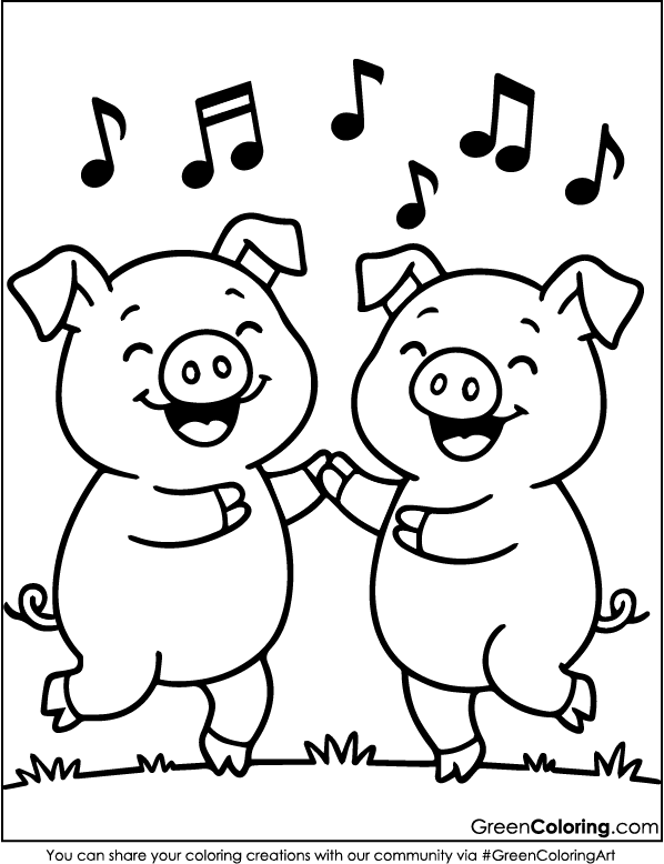 Pig Coloring Pages PDF