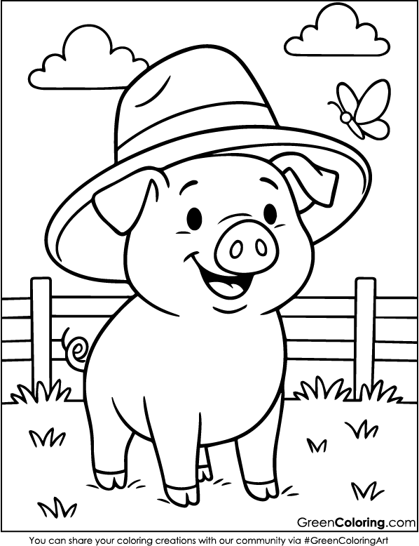 Printable Pig Coloring Pages PDF