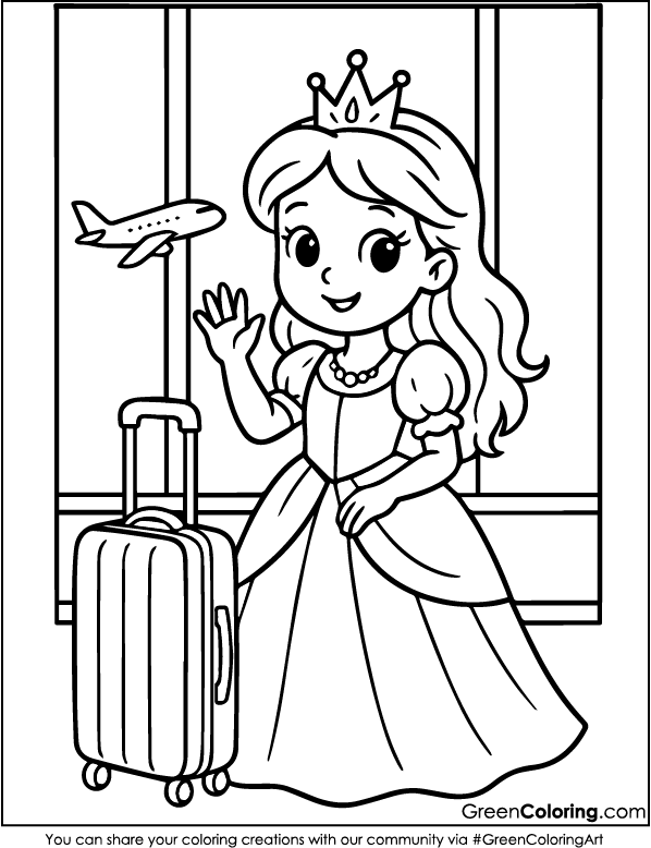 Simple Princess Coloring Pages