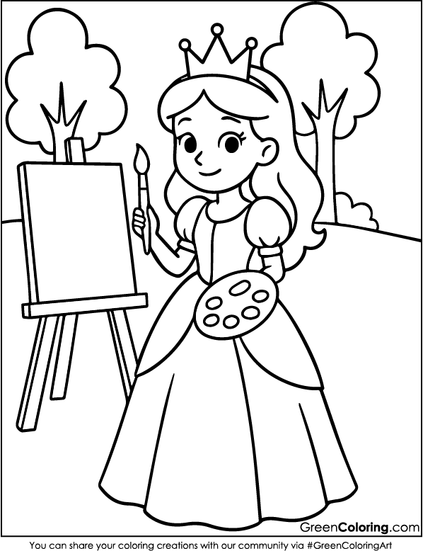 Princess Coloring Pages for Kids and Toddlers