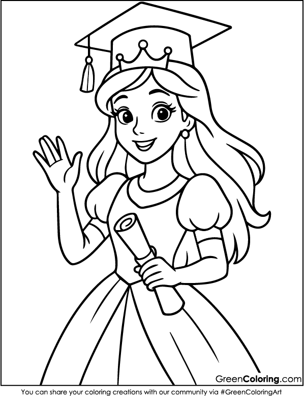 Princess Coloring Pages for Kids and Toddlers