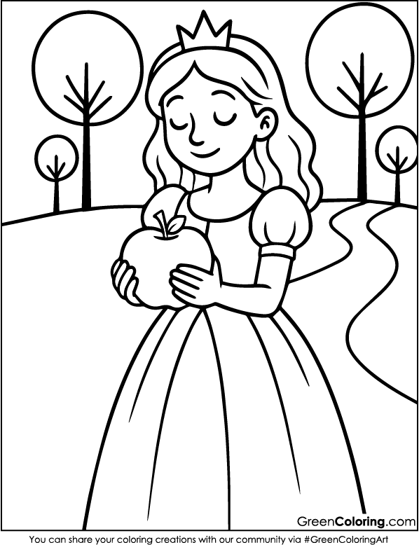 Simple Princess Coloring Pages