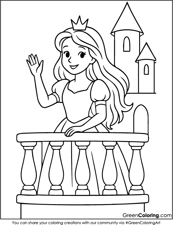 Princess Coloring Page