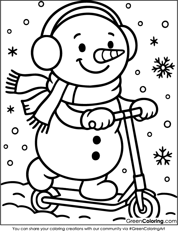 Free Printable Scooter Coloring Pages PDF