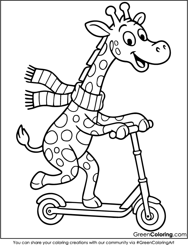 Free Printable Scooter Coloring Pages PDF
