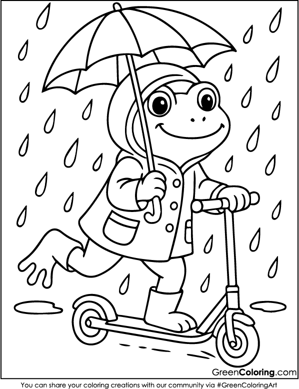 Download Free Printable Scooter Coloring Sheet PDF