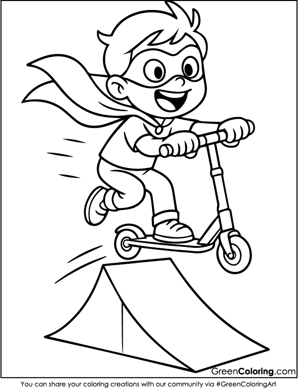 Scooter Coloring Pages