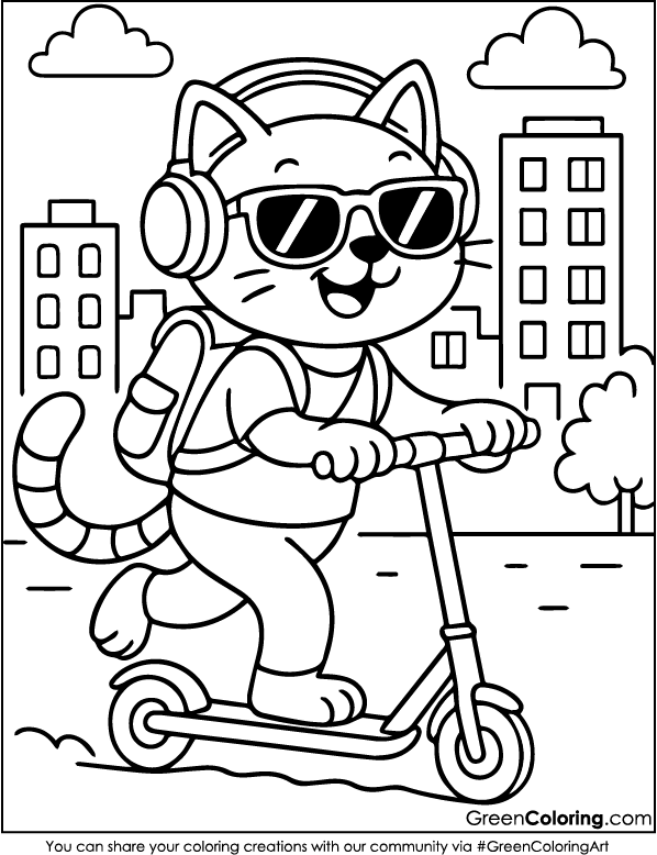 Scooter Coloring Pages