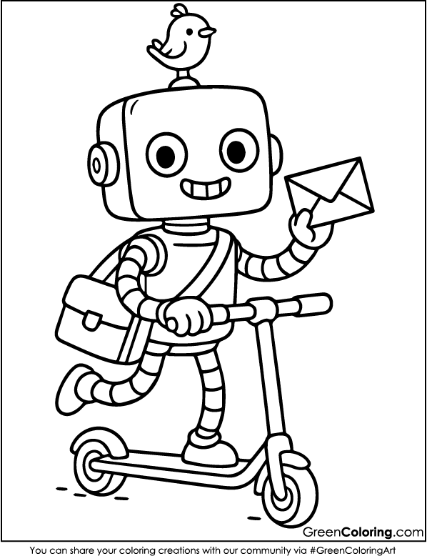 Scooter Coloring Pages