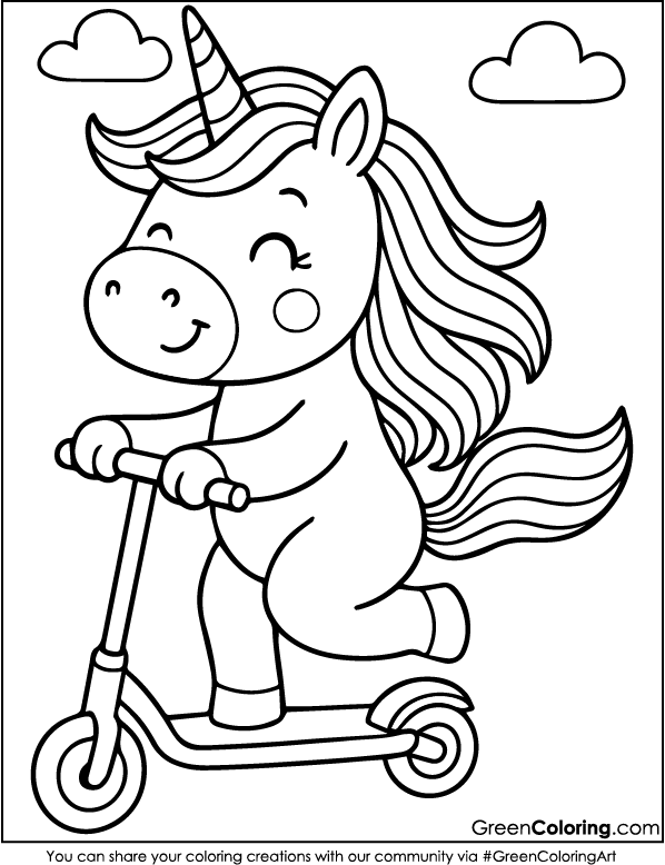 Scooter Coloring Pages