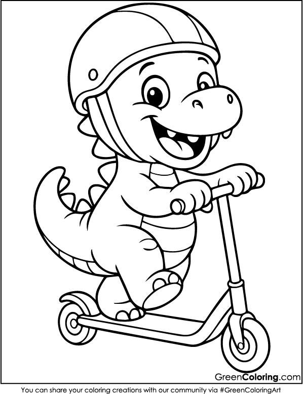 Scooter Coloring Pages
