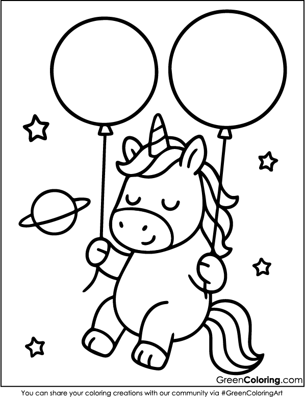 Download Free Unicorn Coloring Pages PDF Printable