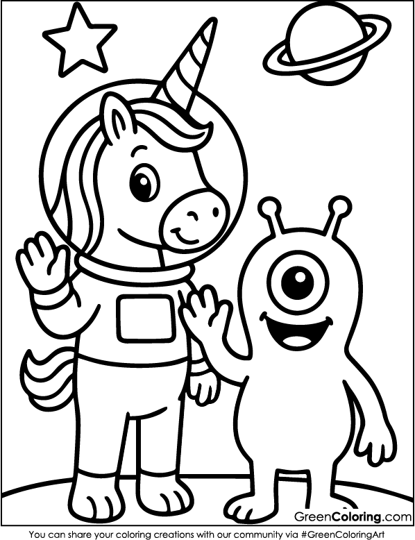 Unicorn Coloring Pages for Kids and Toddlers