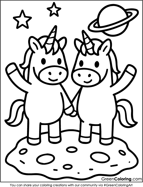 Free Unicorn Coloring Pages for Kids and Toddlers