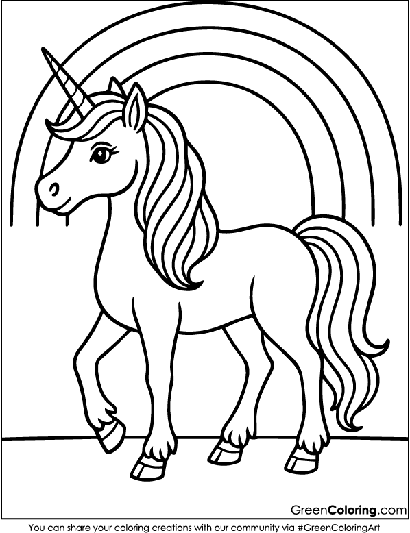 Printable Unicorn Coloring Pages for Kids and Toddlers