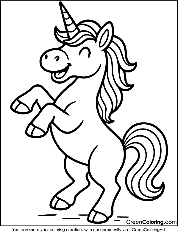 Printable Unicorn Coloring Sheets for Kids and Toddlers