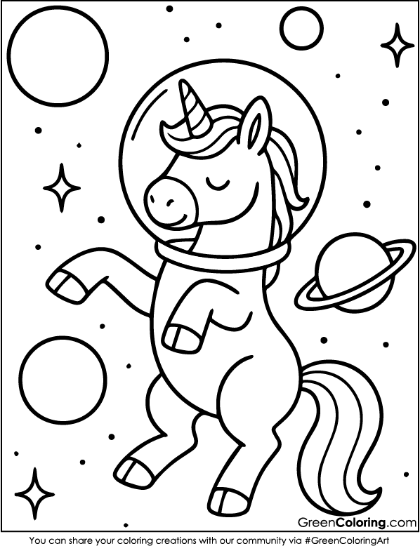 Download Free Unicorn Coloring Pages PDF