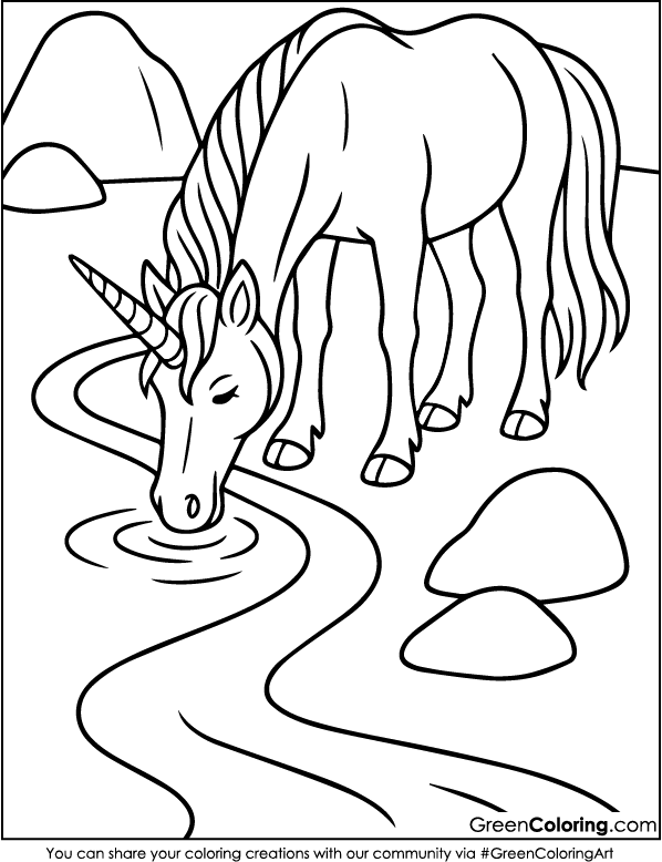 Unicorn Coloring Pages