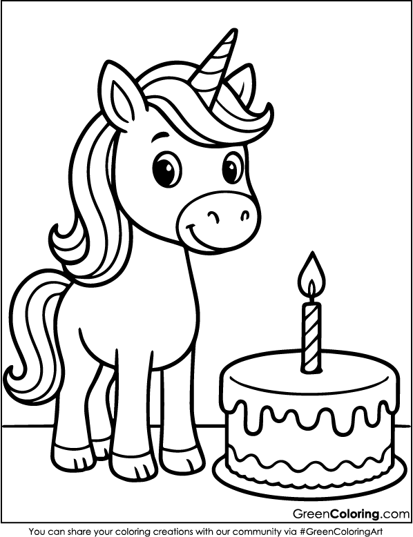 Unicorn Coloring Pages