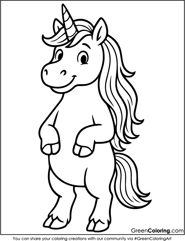 Download Free Unicorn Coloring Pages PDF Printable