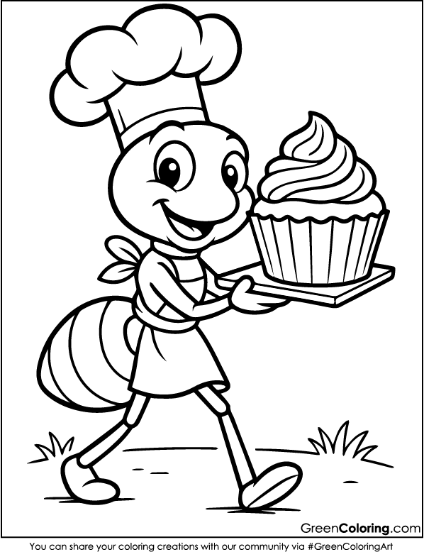 Ant Coloring Pages
