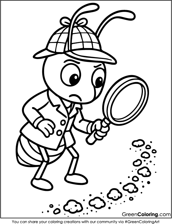 Ant Coloring Pages PDF