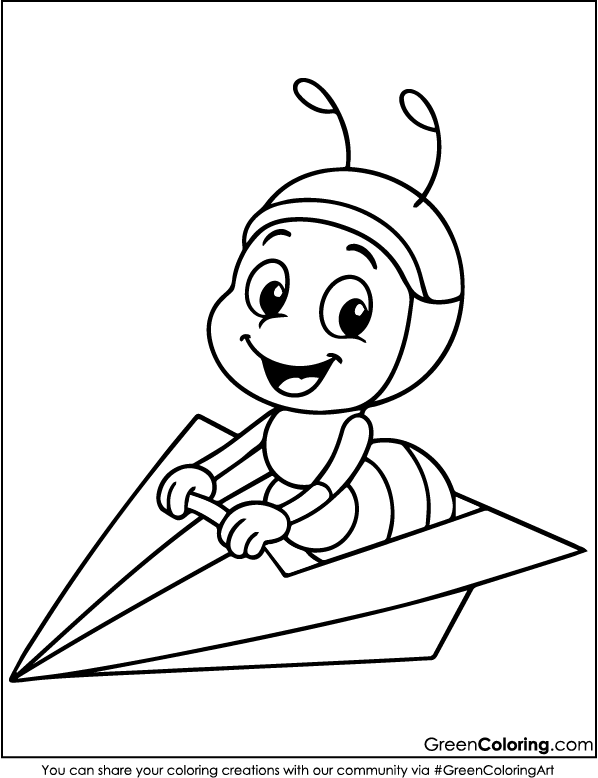 Download Free Printable Ant Coloring Pages PDF