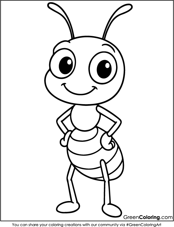 Download Free Printable Ant Coloring Sheets PDF
