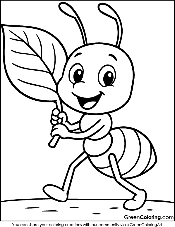 Ant Coloring Page