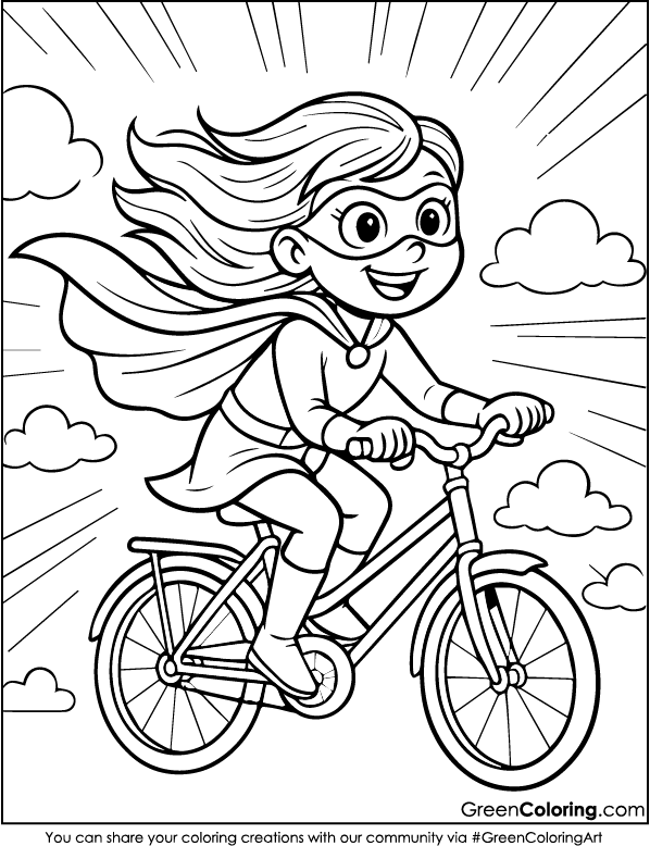 Free Printable Bicycle Coloring Pages PDF
